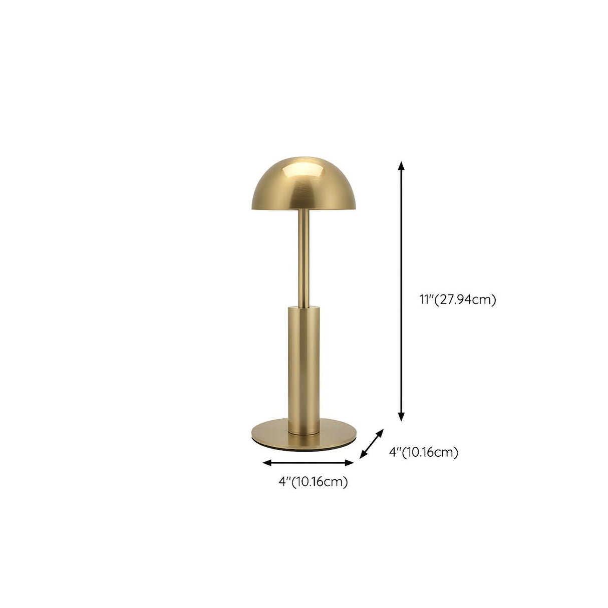 Minimalist Dome Lampshade Gold Metal Modern Table Lamp 