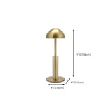 Minimalist Dome Lampshade Gold Metal Modern Table Lamp #size