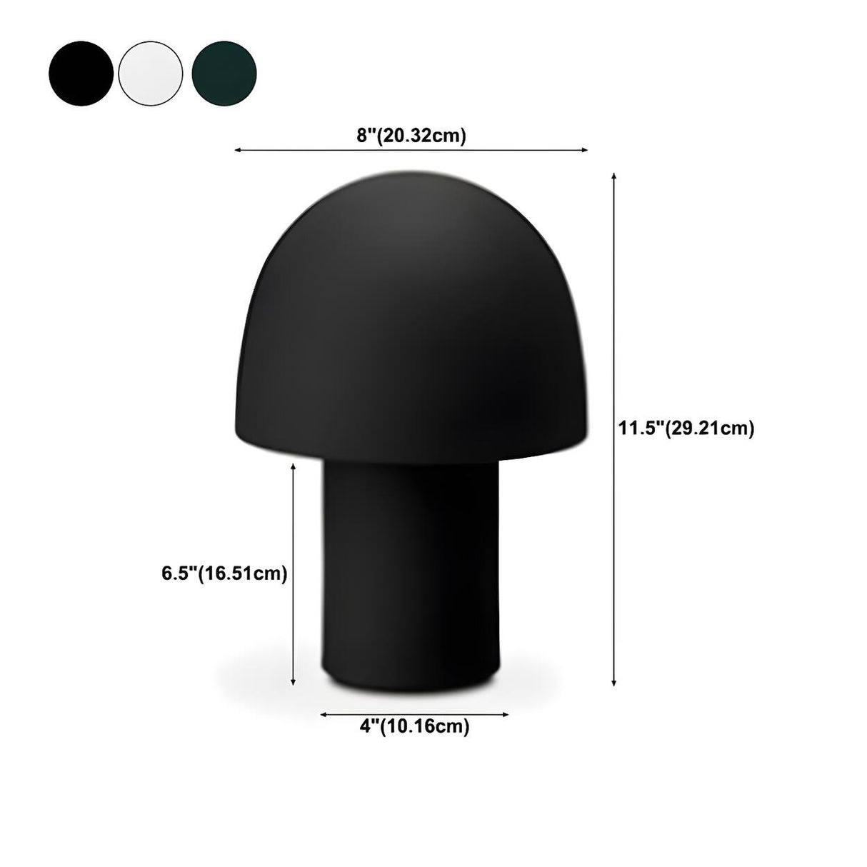 Minimalist Dome Mushroom Shape Modern Metal Table Lamp 