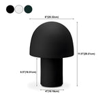 Minimalist Dome Mushroom Shape Modern Metal Table Lamp #size