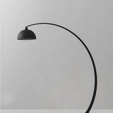 Minimalist Dome Shade White Arched Metal Floor Lamp Image - 16