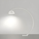 Minimalist Dome Shade White Arched Metal Floor Lamp Image - 2