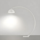 Minimalist Dome Shade White Arched Metal Floor Lamp Image - 4