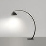 Minimalist Dome Shade White Arched Metal Floor Lamp Image - 8