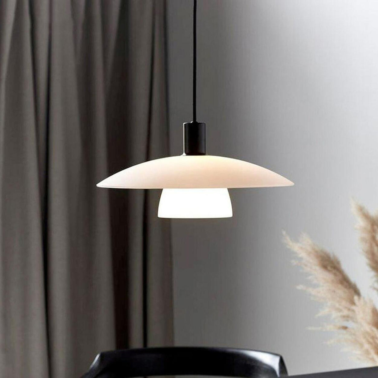 Minimalist Double-Layer White Dining Room Pendant Light Image - 1