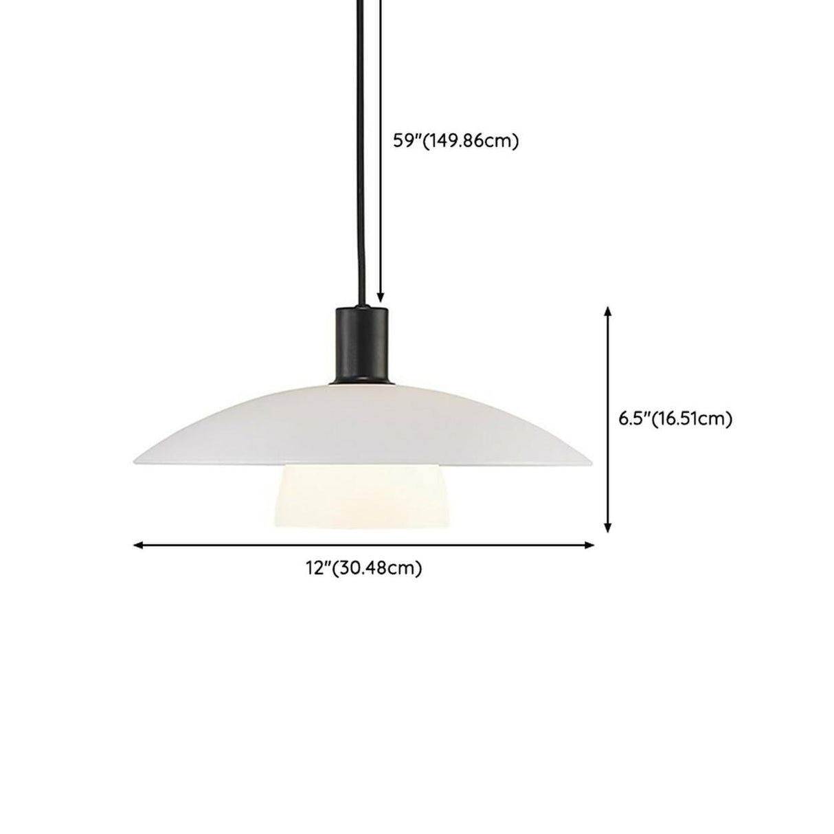 Minimalist Double-Layer White Dining Room Pendant Light 