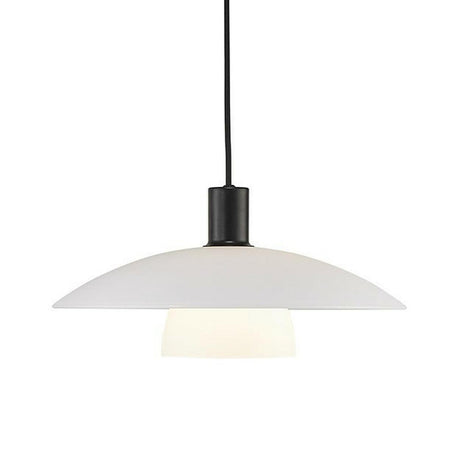 Minimalist Double-Layer White Dining Room Pendant Light Image - 2