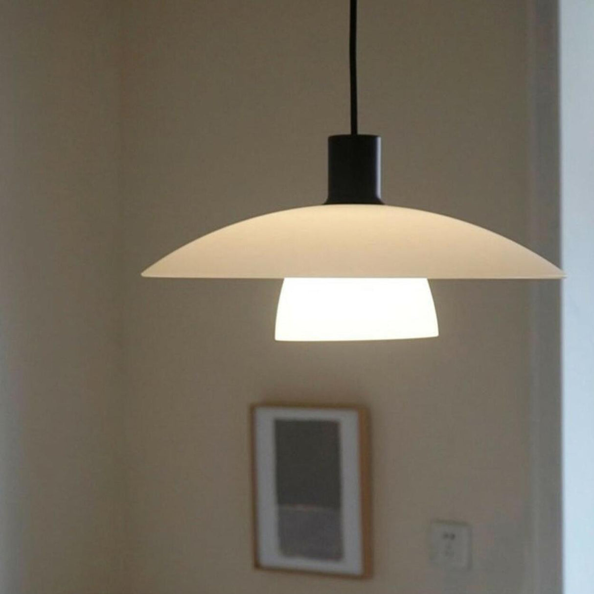 Minimalist Double-Layer White Dining Room Pendant Light Image - 6