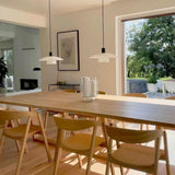 Minimalist Double-Layer White Dining Room Pendant Light Image - 9