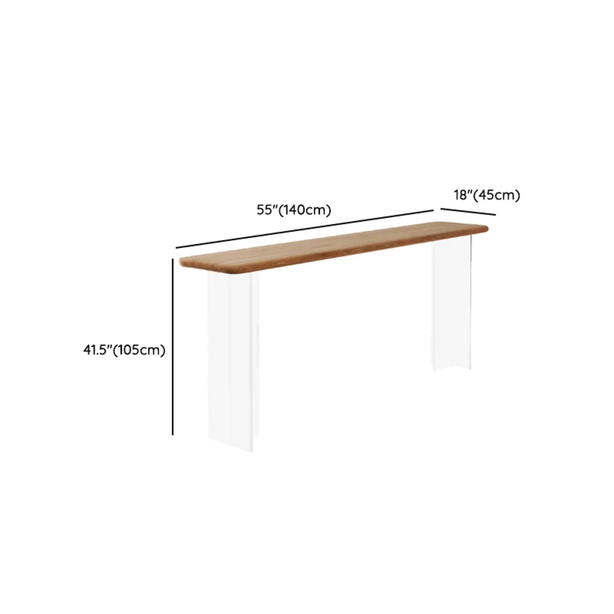 Minimalist Double Pedestal Pine Fixed Bar Table Set Image - 10