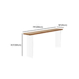 Minimalist Double Pedestal Pine Fixed Bar Table Set Image - 13