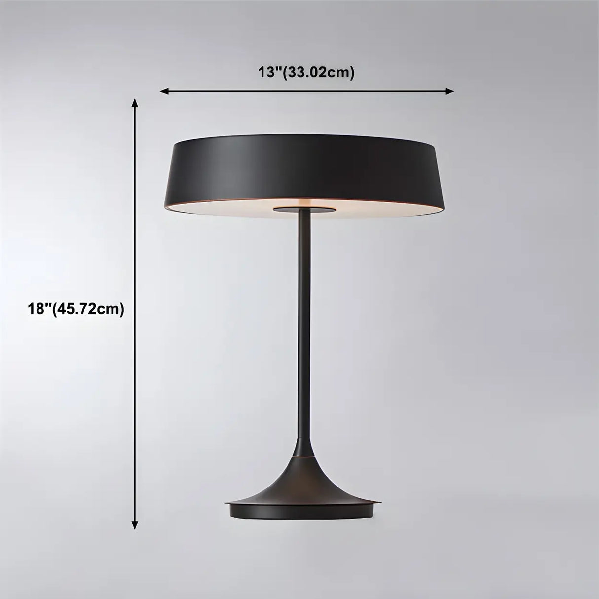 Minimalist Drum Shaped Metal LED Bedroom Table Lamp 