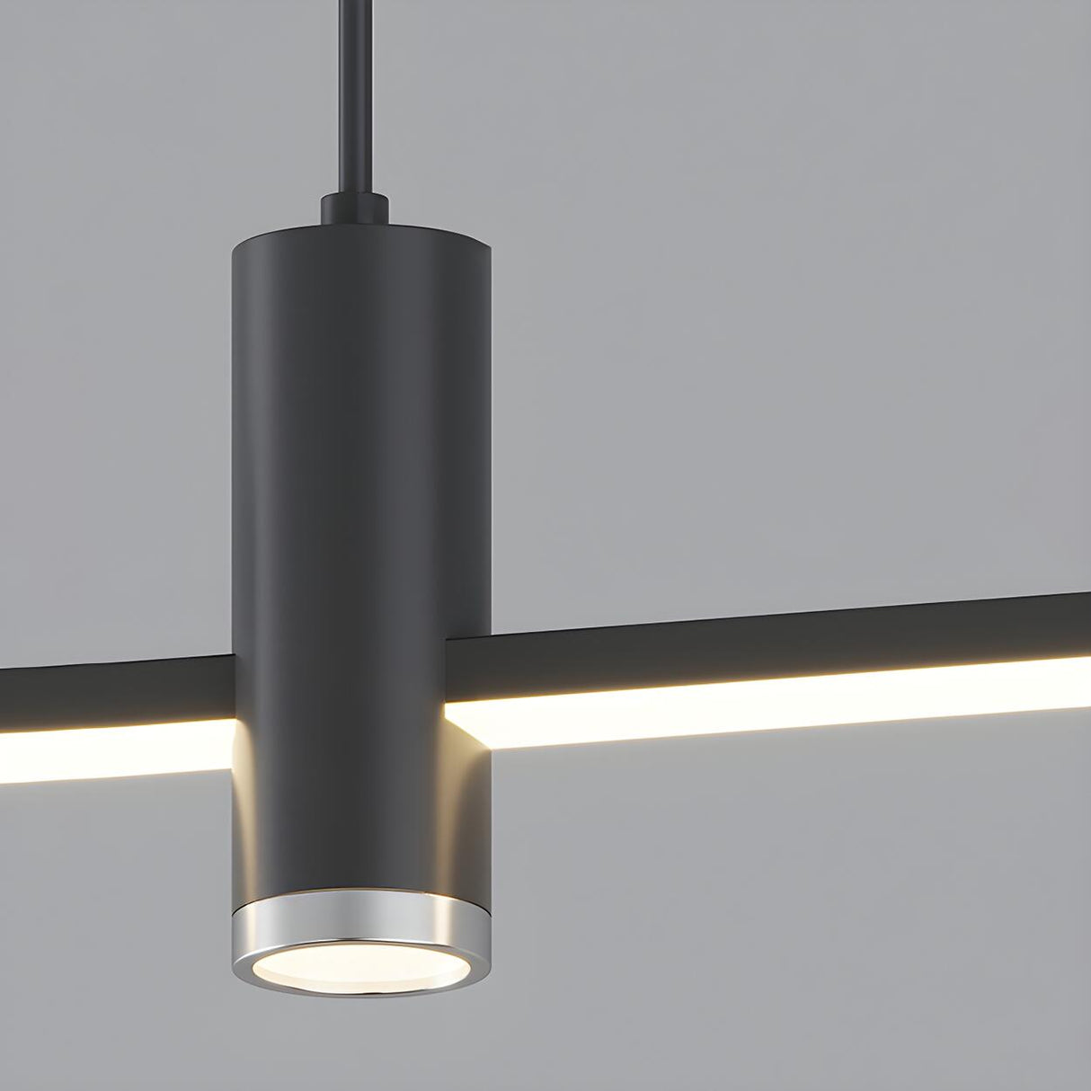 Minimalist Dual Bar LED Linear Island Pendant Light Image - 15