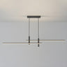 Minimalist Dual Bar LED Linear Island Pendant Light Image - 2