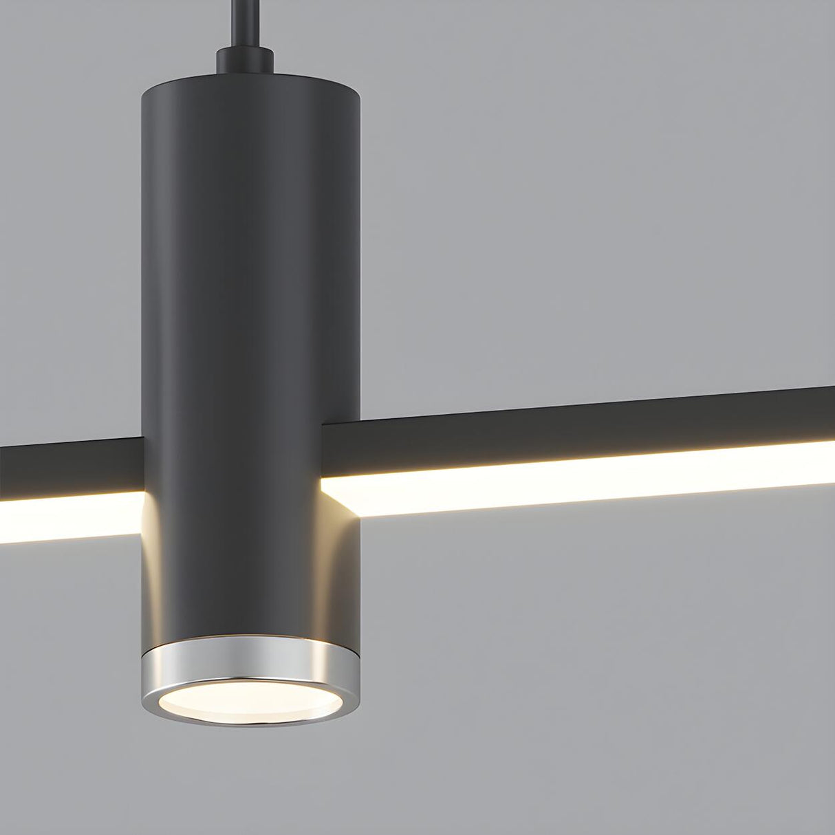 Minimalist Dual Bar LED Linear Island Pendant Light Image - 8