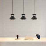 Minimalist Dual Light Metal Conical Cone LED Pendant Light Image - 1