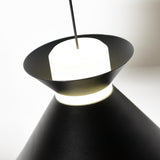 Minimalist Dual Light Metal Conical Cone LED Pendant Light Image - 14