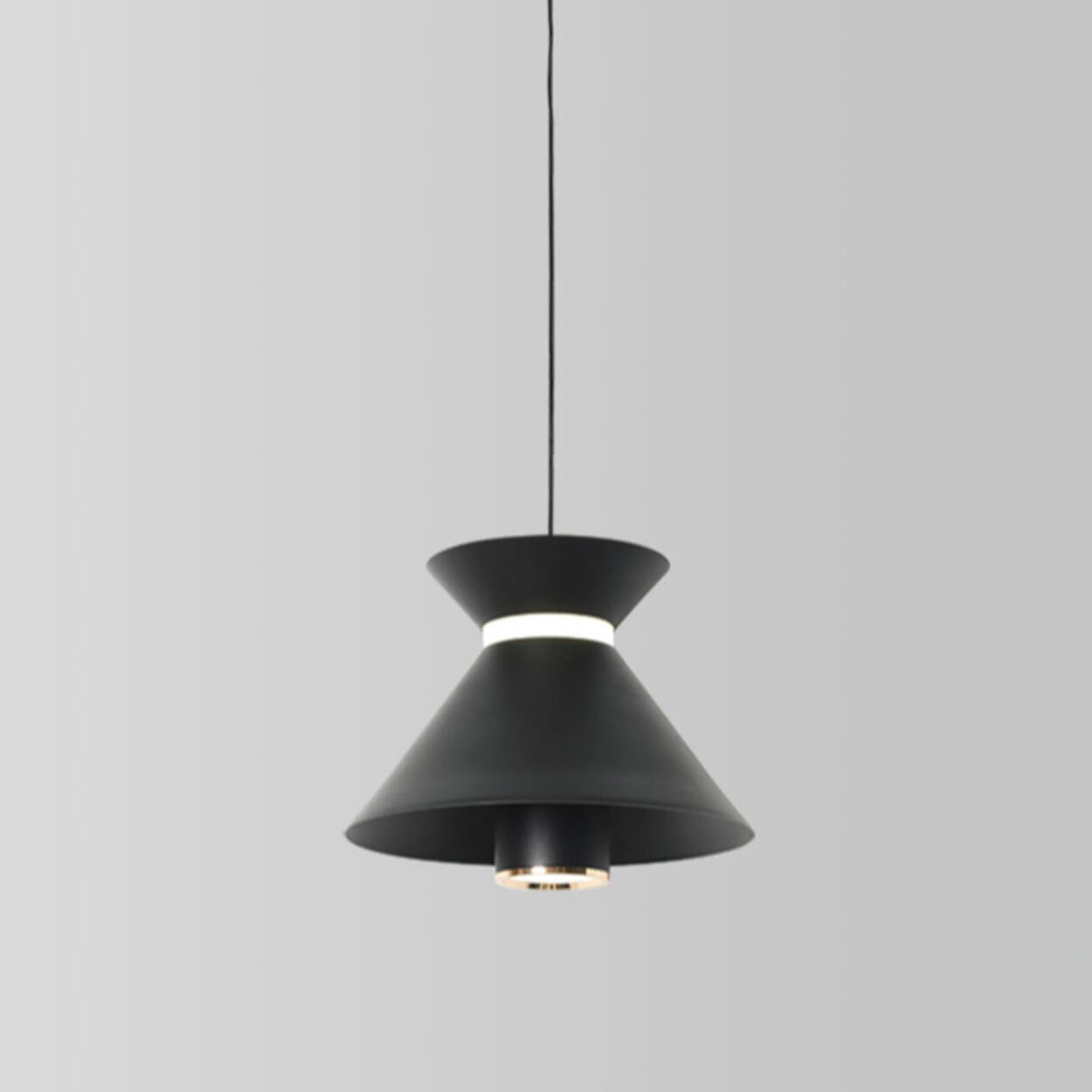 Minimalist Dual Light Metal Conical Cone LED Pendant Light Image - 8