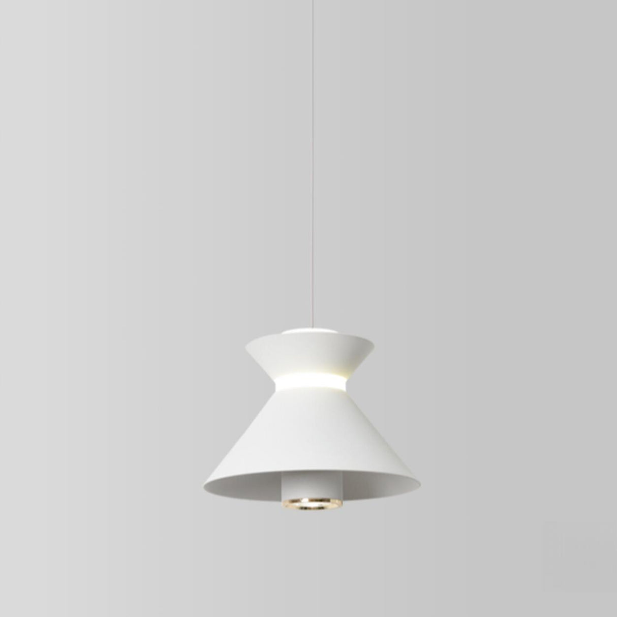 Minimalist Dual Light Metal Conical Cone LED Pendant Light Image - 9