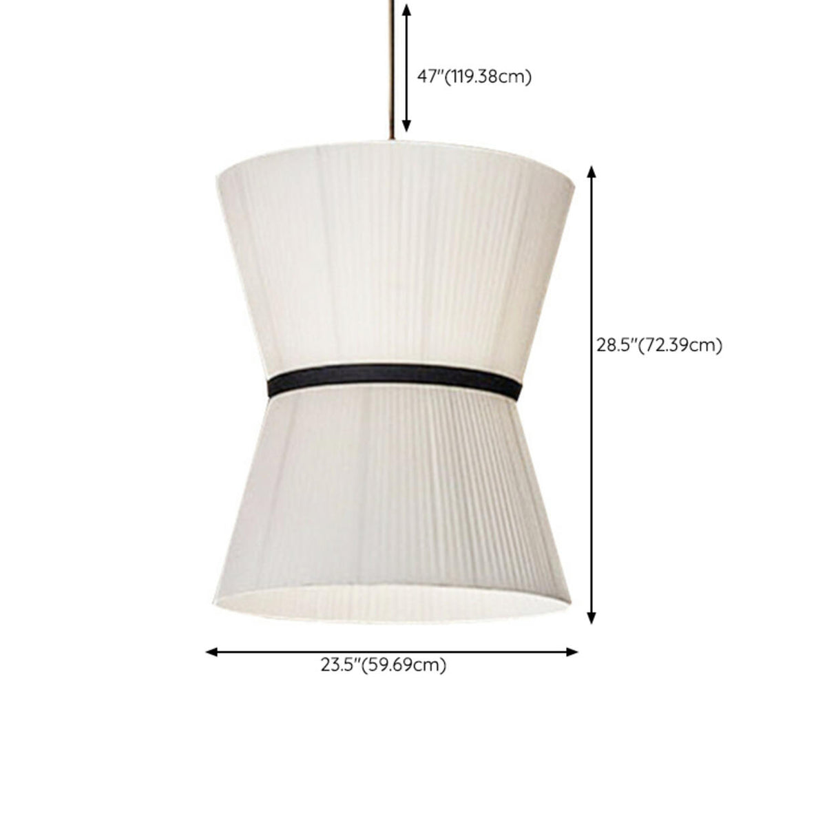 Minimalist Fabric Adjustable White Pendant Light Image - 11