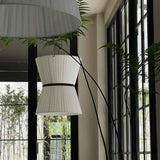 Minimalist Fabric Adjustable White Pendant Light Image - 4