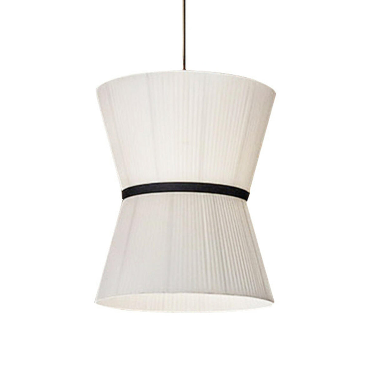 Minimalist Fabric Adjustable White Pendant Light Image - 5