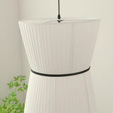 Minimalist Fabric Adjustable White Pendant Light Image - 6