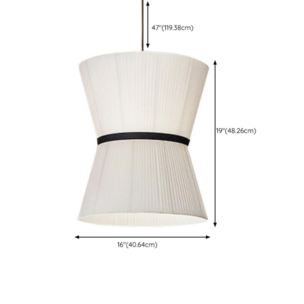 Minimalist Fabric Adjustable White Pendant Light 