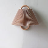 Minimalist Fabric Cone Shade Wooden Frame Wall Sconce Image - 10