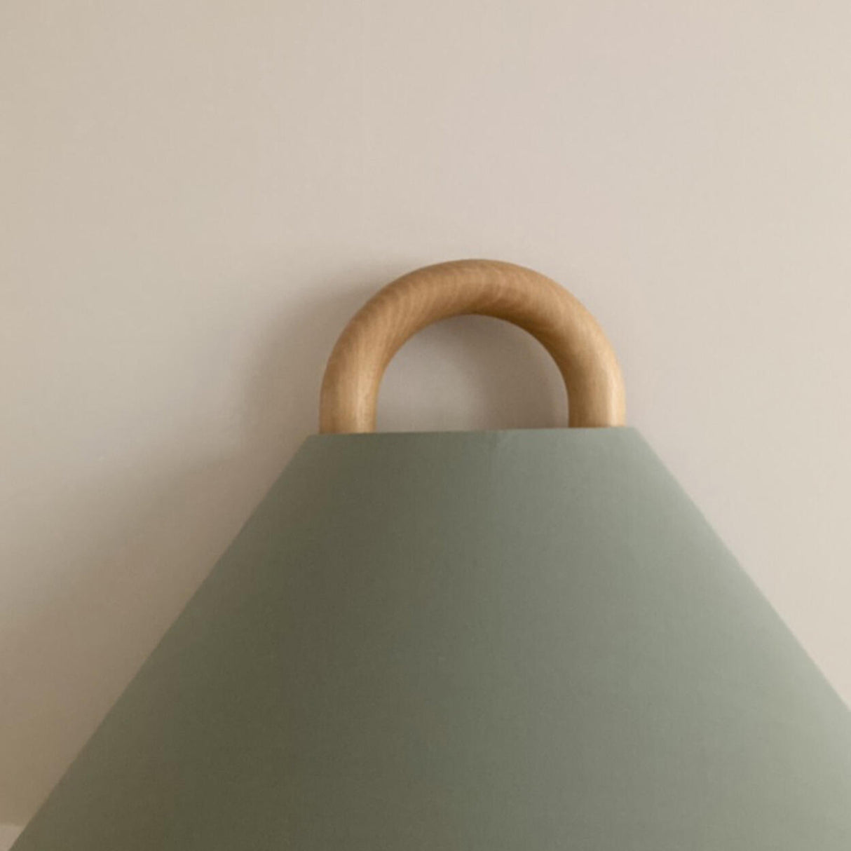 Minimalist Fabric Cone Shade Wooden Frame Wall Sconce Image - 14