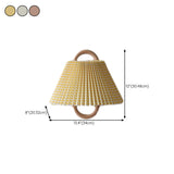 Minimalist Fabric Cone Shade Wooden Frame Wall Sconce Image - 22