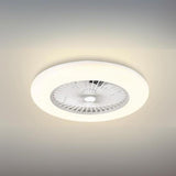 Minimalist Flush Round Bladeless Ceiling Fan with Light Image - 3