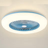 Minimalist Flush Round Bladeless Ceiling Fan with Light Image - 5