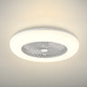 Minimalist Flush Round Bladeless Ceiling Fan with Light Image - 7