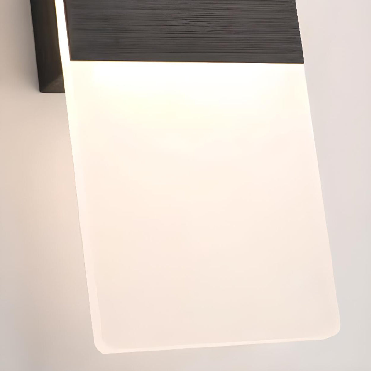 Minimalist Frosted Glass Rectangular Wall Sconce Image - 14