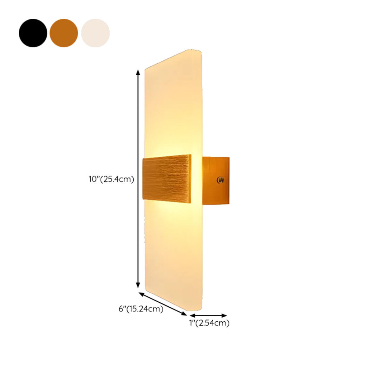 Minimalist Frosted Glass Rectangular Wall Sconce 