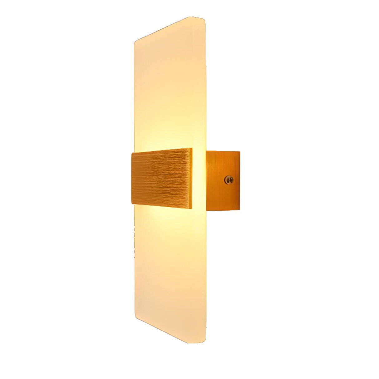 Minimalist Frosted Glass Rectangular Wall Sconce Image - 6