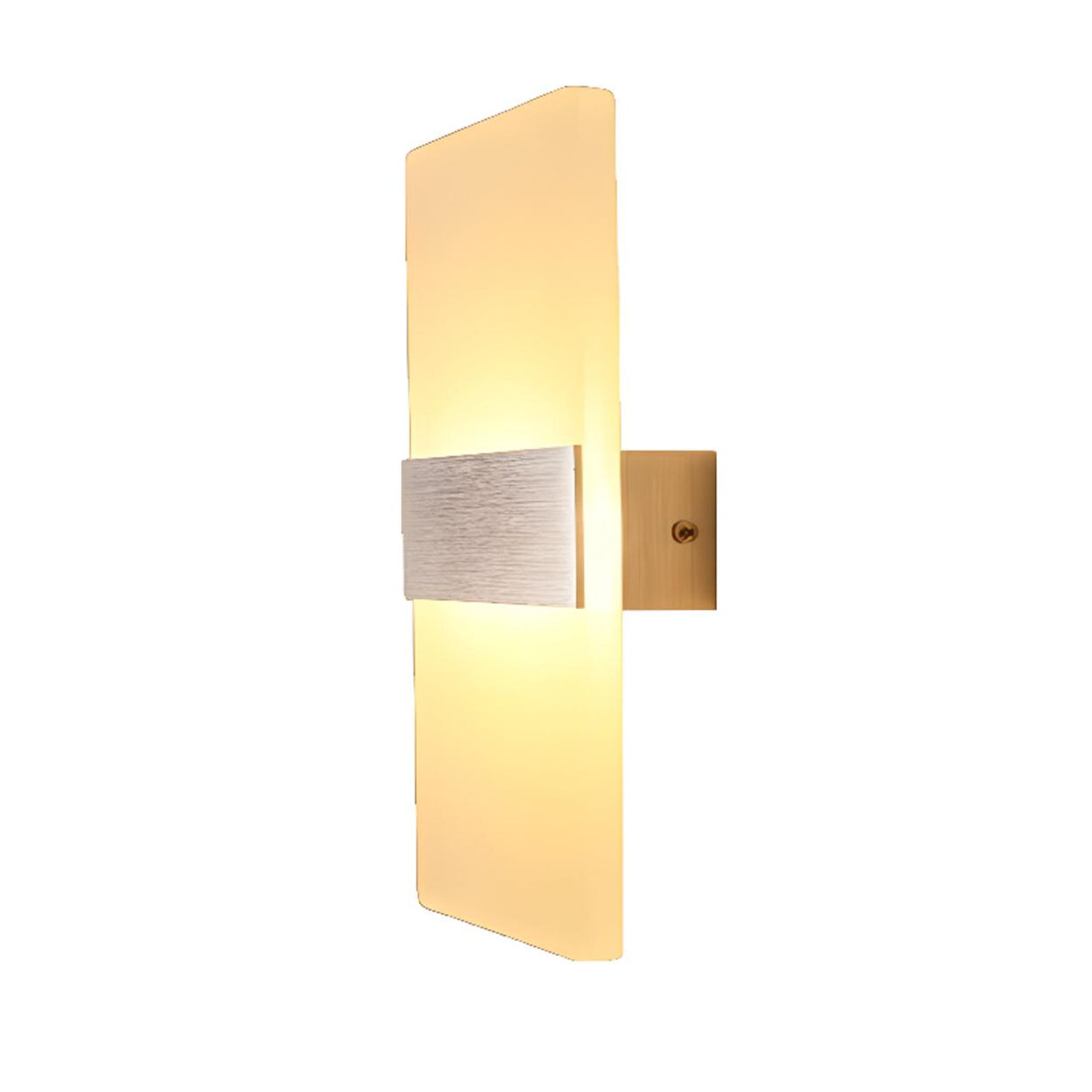 Minimalist Frosted Glass Rectangular Wall Sconce Image - 7