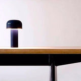 Minimalist Geometric Black LED Bedside Table Lamp Image - 1