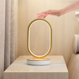 Minimalist Geometric Curved LED Aluminum Table Lamp Image - 17