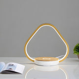 Minimalist Geometric Curved LED Aluminum Table Lamp Image - 4