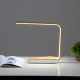 Minimalist Geometric Curved LED Aluminum Table Lamp Image - 5