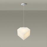 Minimalist Geometric Frosted Glass Dining Room Pendant Light Image - 2