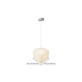 Minimalist Geometric Frosted Glass Dining Room Pendant Light #size