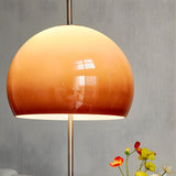 Minimalist Glass Dome Shade Nickel Bedside Table Lamp Image - 10