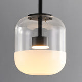 Minimalist Glass Jar Pendant Light LED Third Gear Dimming Image - 11