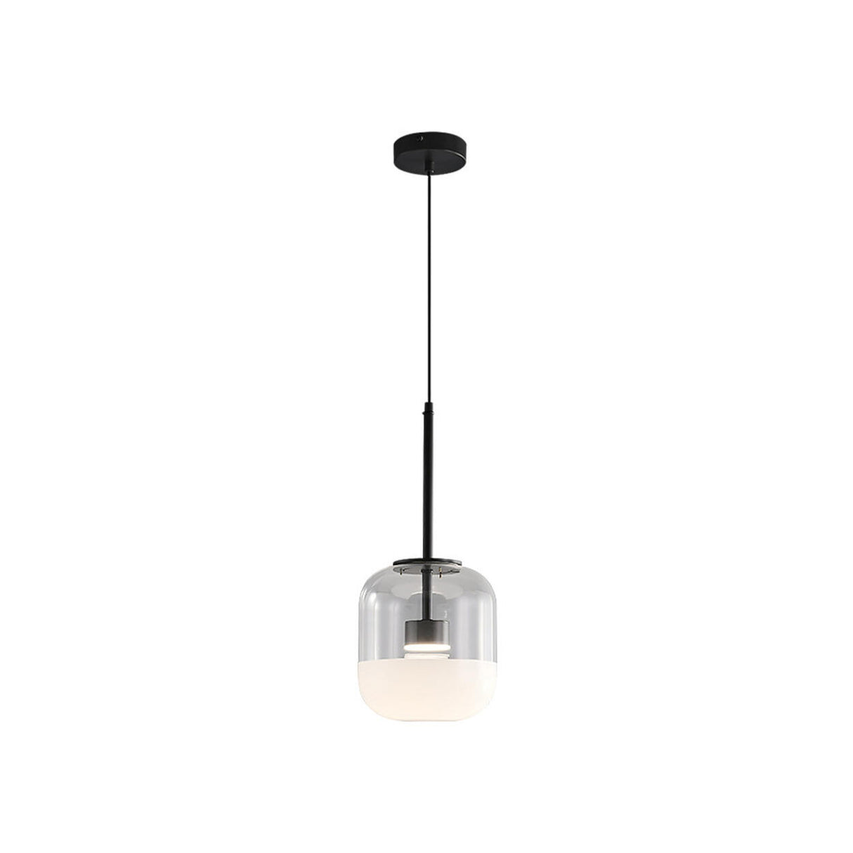 Minimalist Glass Jar Pendant Light LED Third Gear Dimming Image - 5