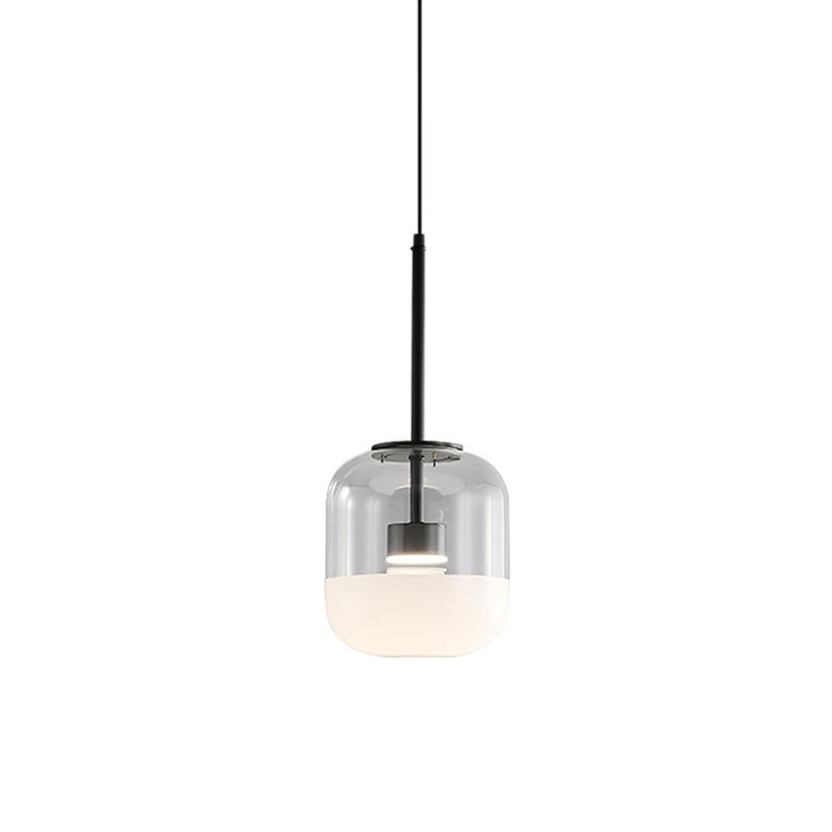 Minimalist Glass Jar Pendant Light LED Third Gear Dimming Image - 6