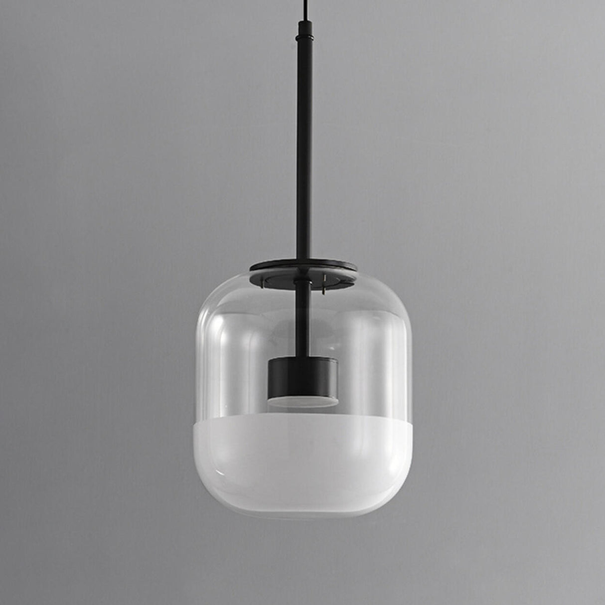 Minimalist Glass Jar Pendant Light LED Third Gear Dimming Image - 9