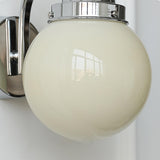 Minimalist Globe Glass Shade Brass Metal Wall Sconce Image - 14